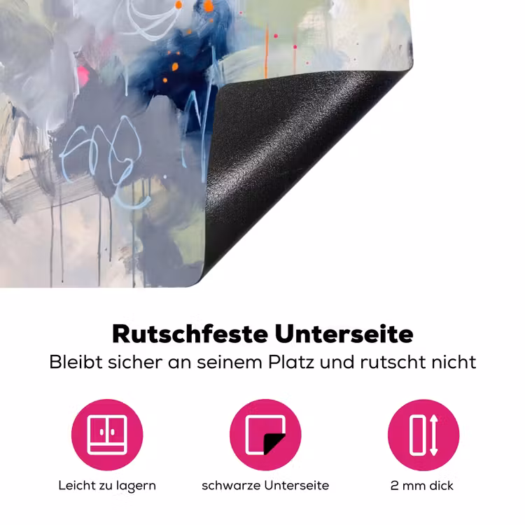 Abstract - Kleurrijk - Modern - Kunst Inductie beschermer vinyl 3mm middel -zzzzzzz-lf-onderkant