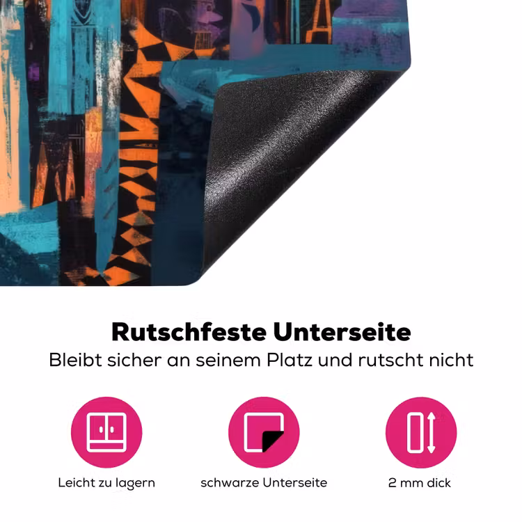 Abstract - Figuren - Kleurrijk Inductie beschermer vinyl 3mm klein -zzzzzzz-lf-onderkant