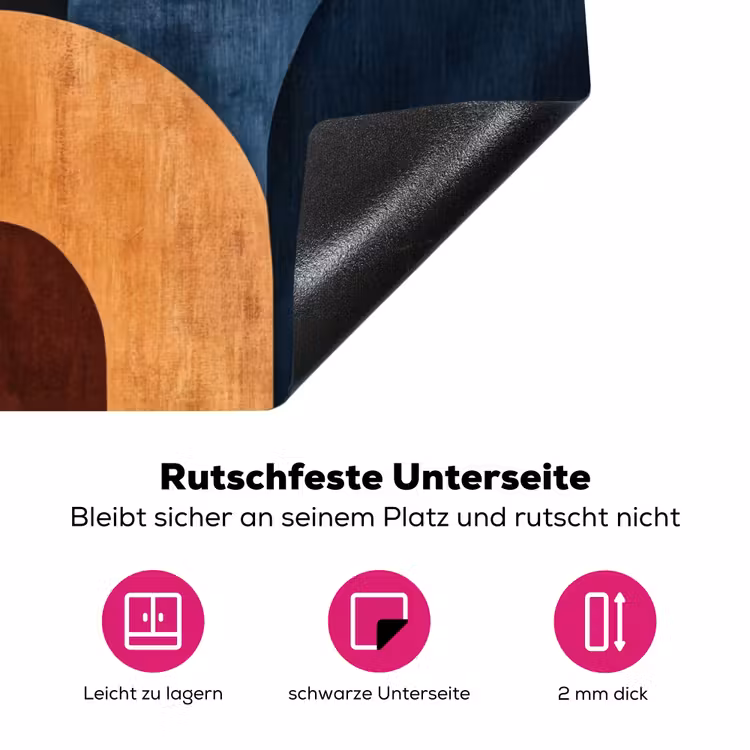 Abstract - Vormen - Donkerblauw Inductie beschermer vinyl 3mm klein -zzzzzzz-lf-onderkant