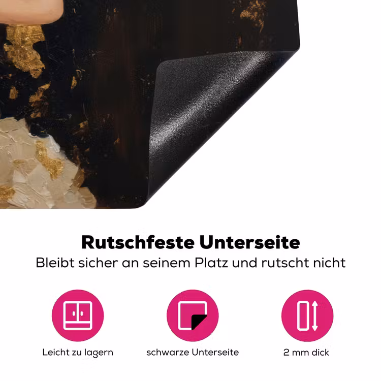 Abstract - Vrouw - Bloemen - Wit Inductie beschermer vinyl 3mm klein -zzzzzzz-lf-onderkant