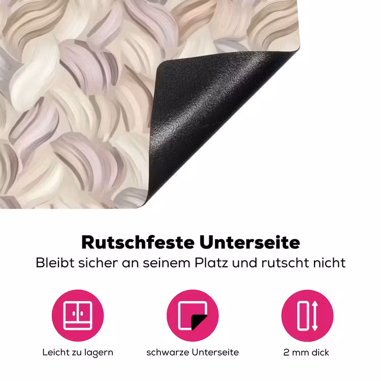 Abstract - Golvend - Pastel Inductie beschermer vinyl 3mm klein 276 -zzzzzzz-lf-onderkant
