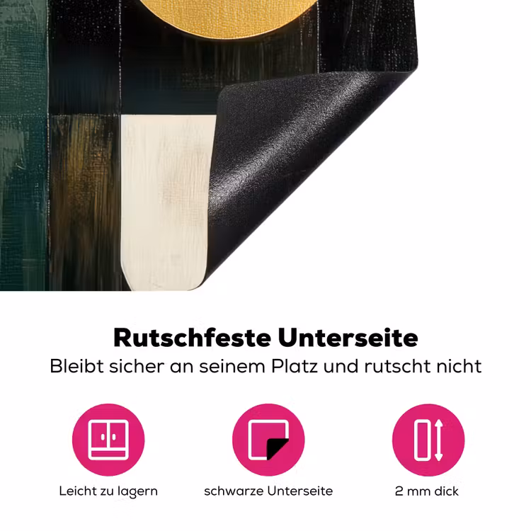 Abstract - Goud - Brons - Vormen - Geometrisch Inductie beschermer vinyl 3mm klein -zzzzzzz-lf-onderkant