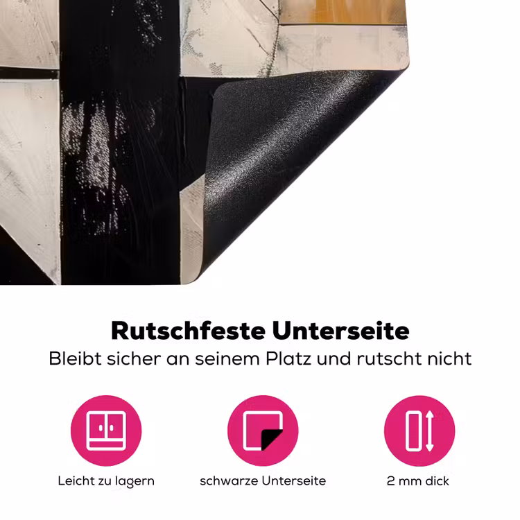 Abstract - Modern - Geometrisch - Pastel Inductie beschermer vinyl 3mm klein -zzzzzzz-lf-onderkant