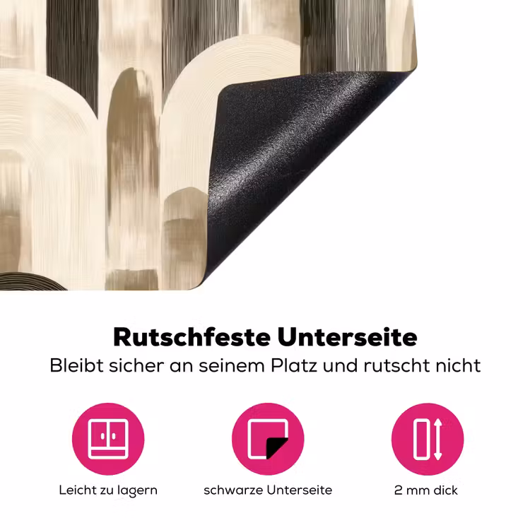 Abstract - Patroon - Bogen Inductie beschermer vinyl 3mm klein 276 -zzzzzzz-lf-onderkant