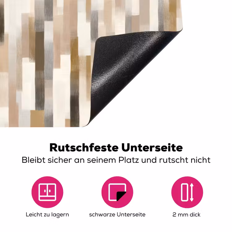 Abstract - Patroon - Kwaststreken Inductie beschermer vinyl 3mm klein 276 -zzzzzzz-lf-onderkant