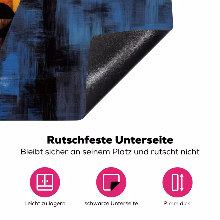 Abstract - Portret - Kleurvakken Inductie beschermer vinyl 3mm klein -zzzzzzz-lf-onderkant