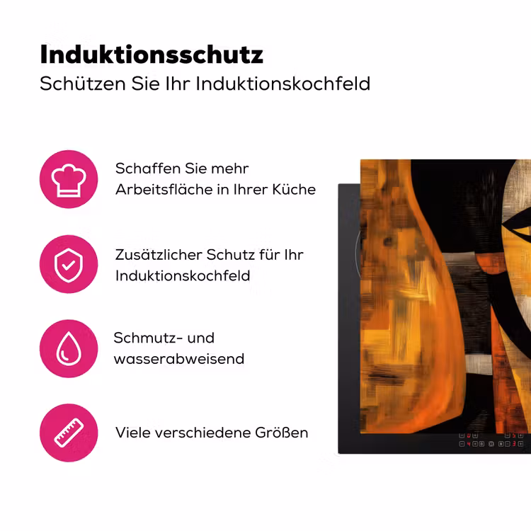 Abstract - Portret - Kleurvakken Inductie beschermer vinyl 3mm klein -zzzzzzz-lf-ups