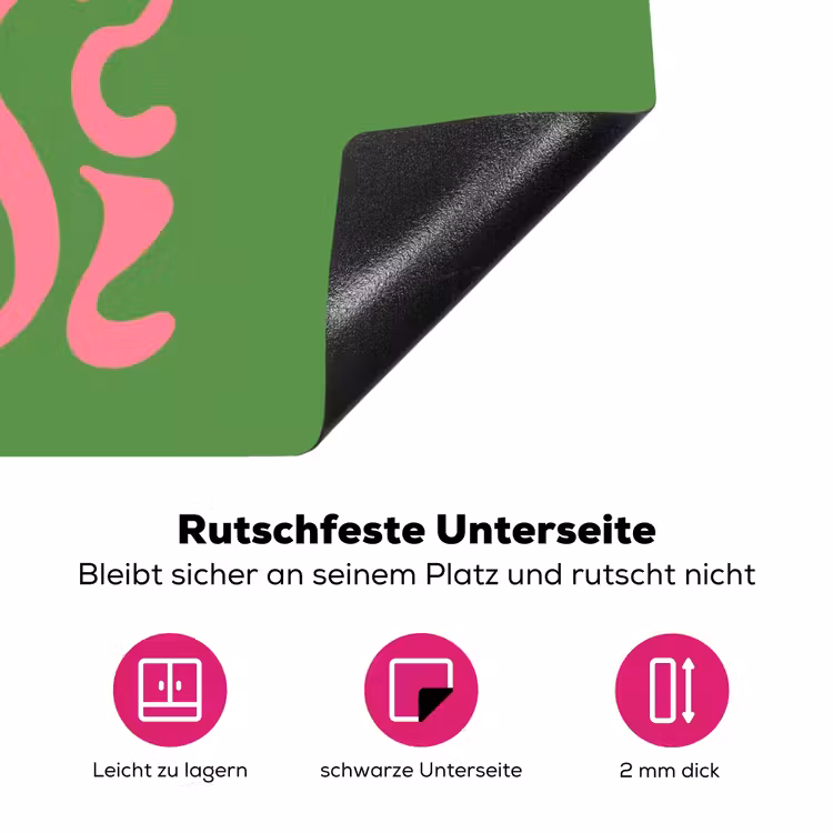 Abstract - Roze - Ciao - Vormen Inductie beschermer vinyl 3mm klein -zzzzzzz-lf-onderkant
