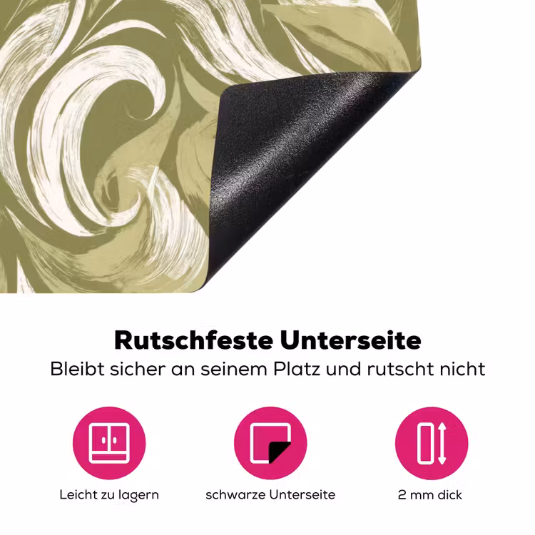 Abstract - Textuur - Groen Inductie beschermer vinyl 3mm klein 276 -zzzzzzz-lf-onderkant