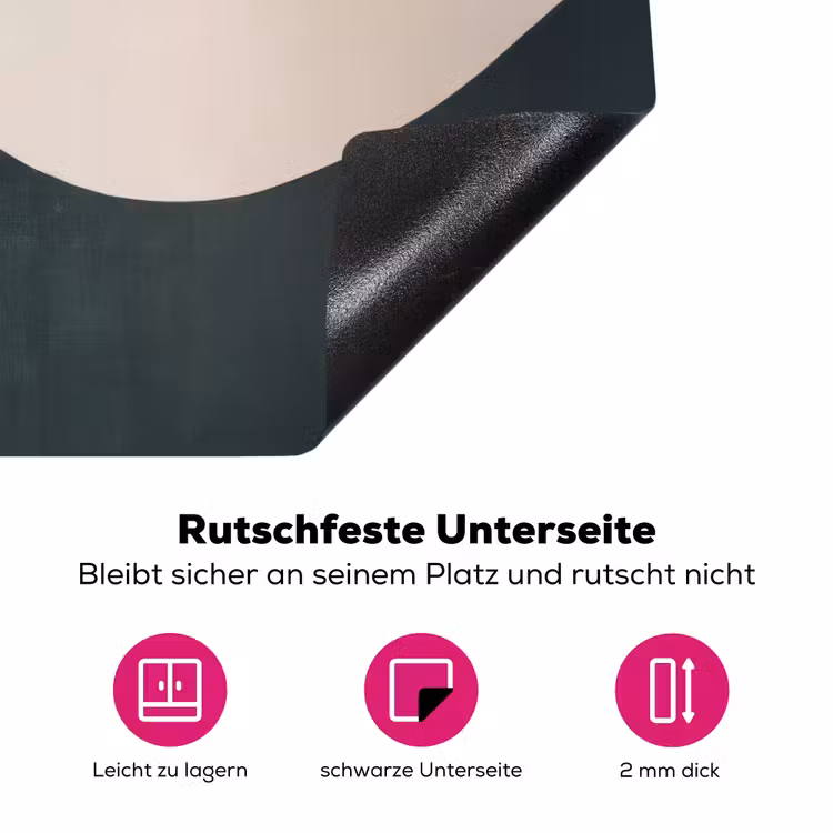 Abstract - Golven - Sierlijk - Roze Inductie beschermer vinyl 3mm klein -zzzzzzz-lf-onderkant