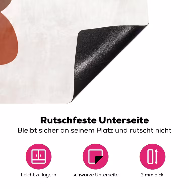 Abstractie - Gestapeld - Balans - Modern - Aardetinten Inductie beschermer vinyl 3mm klein -zzzzzzz-lf-onderkant