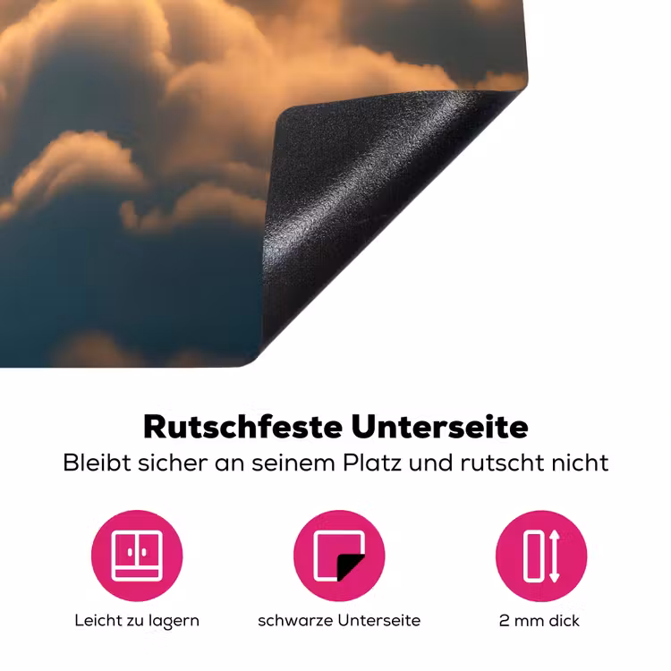 Adelaar - Wolken - Zon Inductie beschermer vinyl 3mm klein -zzzzzzz-lf-onderkant