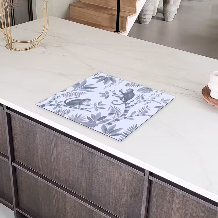Aap - Boom - Bladeren - Jungle - Illustratie Inductie beschermer vinyl 3mm middel -sfeer8