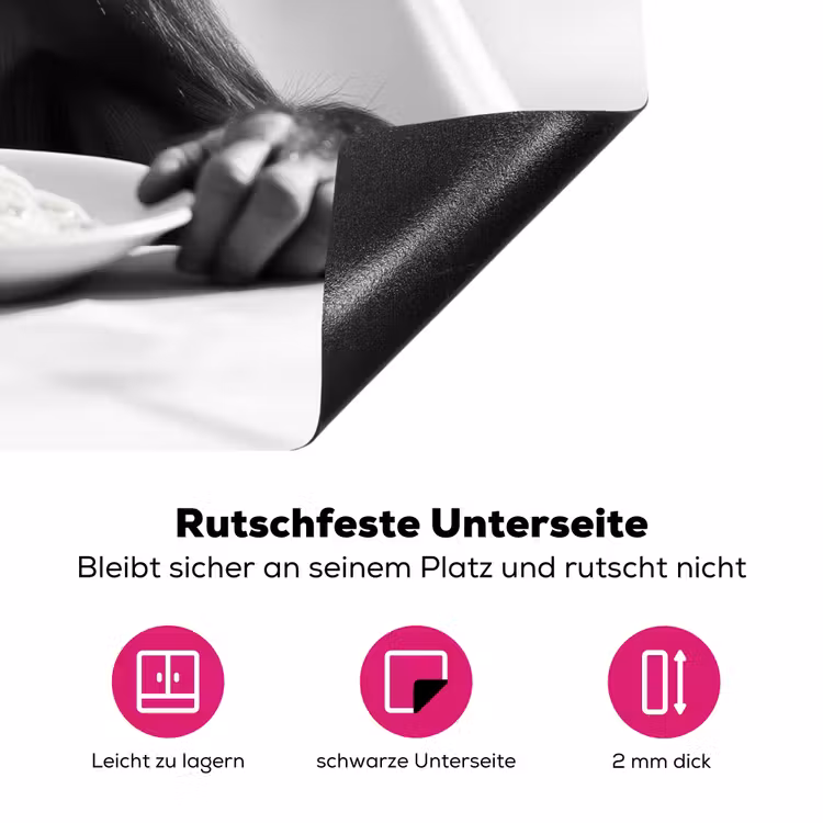 Aap - Spaghetti - Zonnebril - Zwart wit - Cool - Dier Inductie beschermer vinyl 3mm klein -zzzzzzz-lf-onderkant