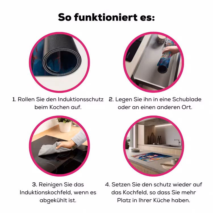 Aap - Tong - Abstract - Zwart Inductie beschermer vinyl 3mm middel -zzzzzzz-lf-werking