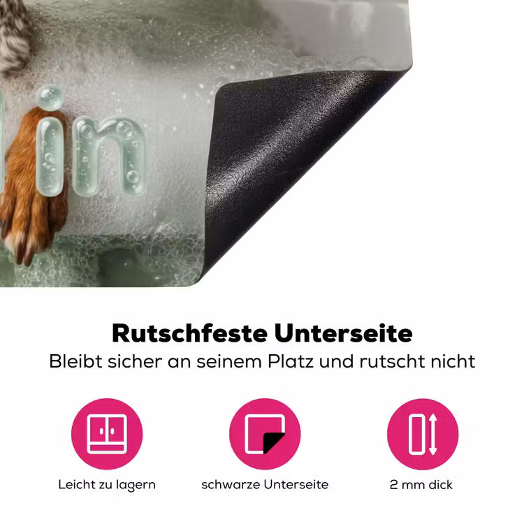 Soak it all in - Hond - Bad Inductie beschermer vinyl 3mm klein -zzzzzzz-lf-onderkant