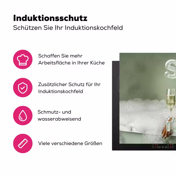 Soak it all in - Hond - Bad Inductie beschermer vinyl 3mm klein -zzzzzzz-lf-ups