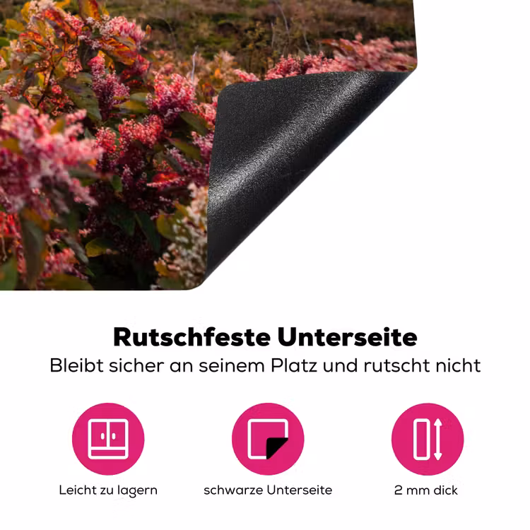 Alpengloed en Wilde Bloemen Inductie beschermer vinyl 3mm klein -zzzzzzz-lf-onderkant