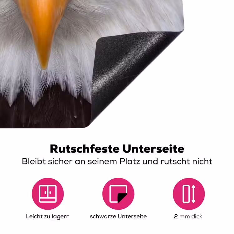 Amerikaans - Zeearend - Portret - Geel Inductie beschermer vinyl 3mm klein -zzzzzzz-lf-onderkant