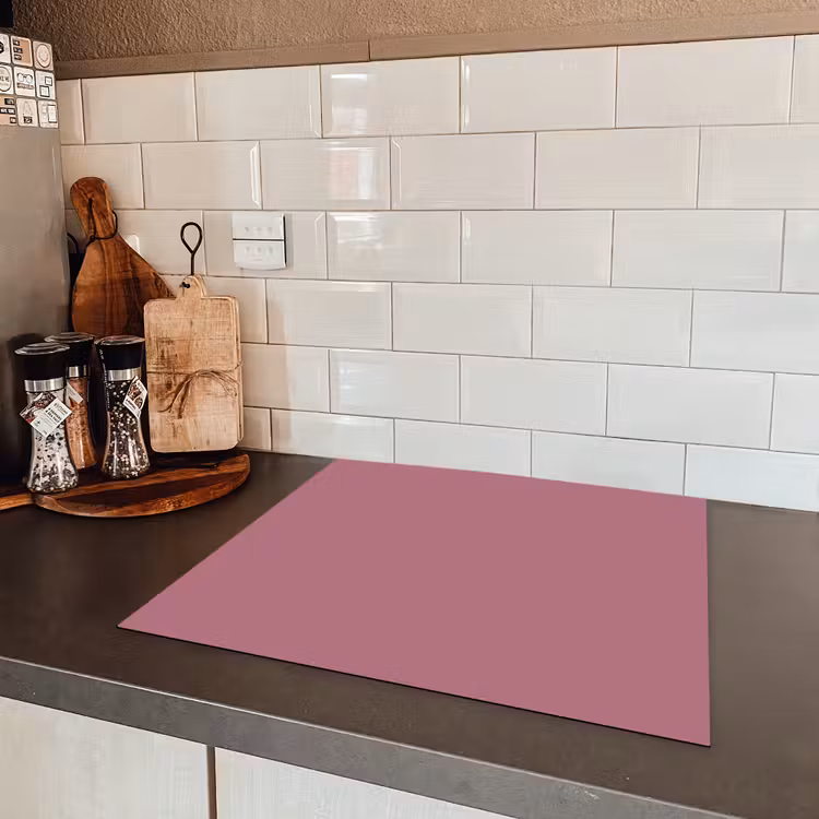 Antique - Mauve - Roze Inductie beschermer vinyl 3mm middel 274 -sfeer3
