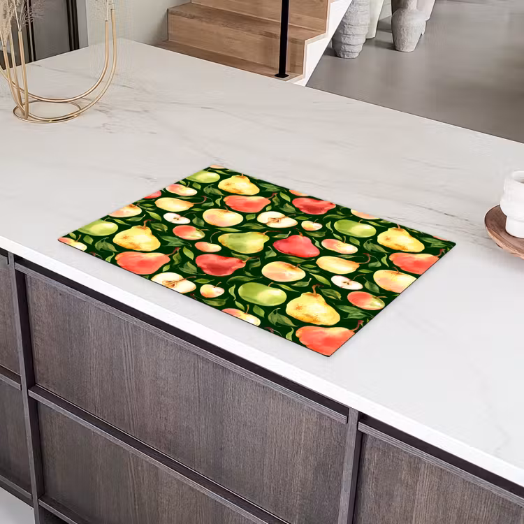 Appels - Peren - Fruit - Groen Inductie beschermer vinyl 3mm klein 276 -sfeer8