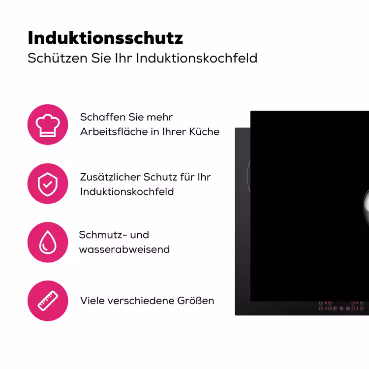 Appel - Metallic - Symmetrisch Inductie beschermer vinyl 3mm klein -zzzzzzz-lf-ups
