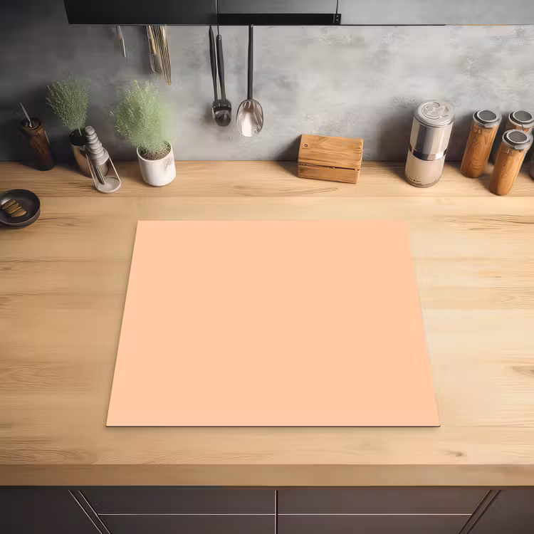 Apricot - Blush - Nude Inductie beschermer vinyl 3mm middel 274 -sfeer5