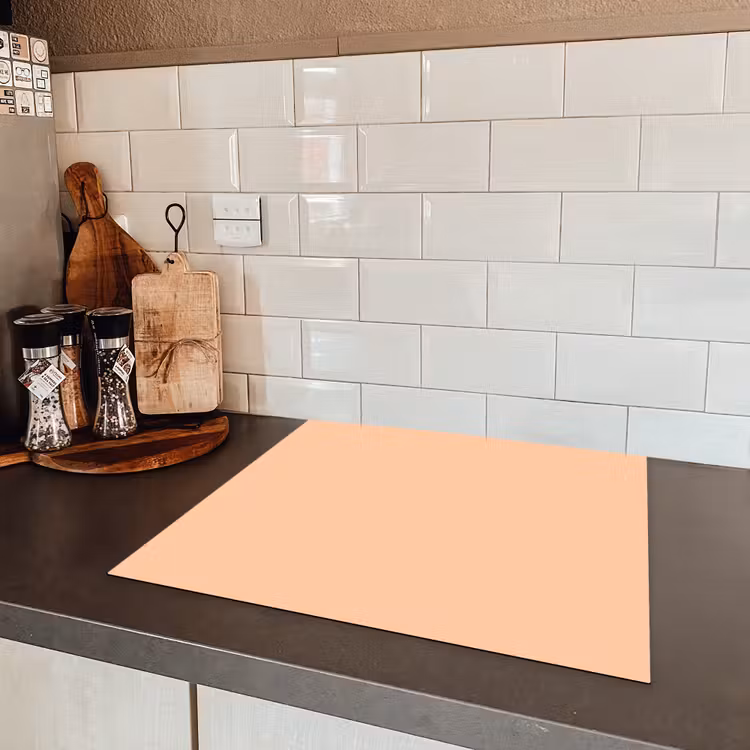 Apricot - Blush - Nude Inductie beschermer vinyl 3mm middel 274 -sfeer3