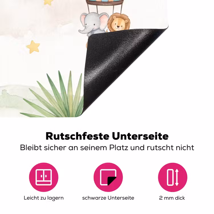 Aquarel - Luchtballonnen - Pastel Inductie beschermer vinyl 3mm klein -zzzzzzz-lf-onderkant