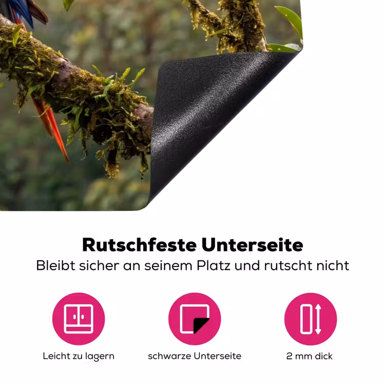 Ara - Jungle - Rood Inductie beschermer vinyl 3mm klein -zzzzzzz-lf-onderkant