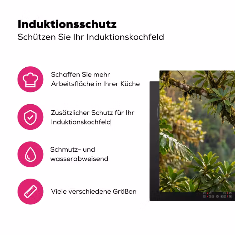 Ara - Jungle - Rood Inductie beschermer vinyl 3mm klein -zzzzzzz-lf-ups