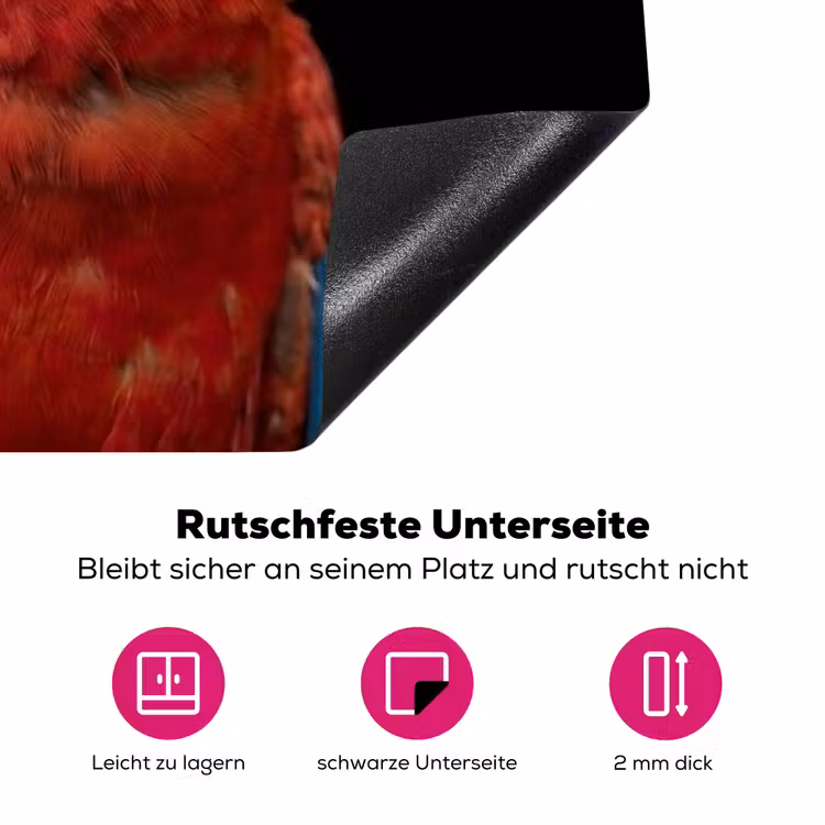 Ara - Portret - Rood Inductie beschermer vinyl 3mm klein -zzzzzzz-lf-onderkant