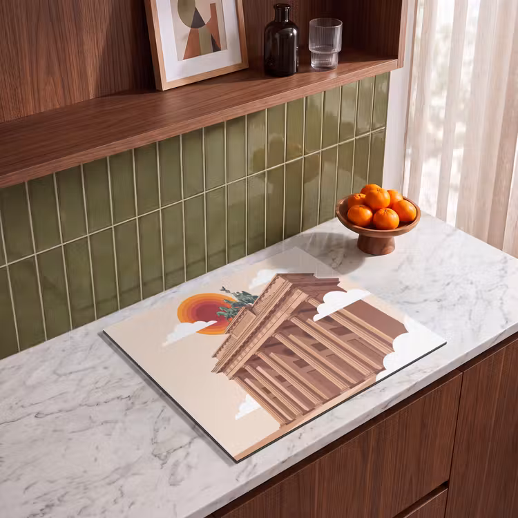 Architectuur - Brandenburg - Berlijn - Zonsondergang - Historisch Inductie beschermer vinyl 3mm middel -sfeer8