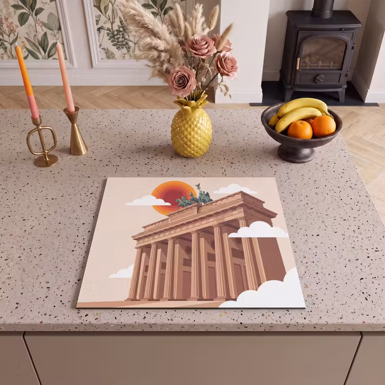 Architectuur - Brandenburg - Berlijn - Zonsondergang - Historisch Inductie beschermer vinyl 3mm middel -sfeer3