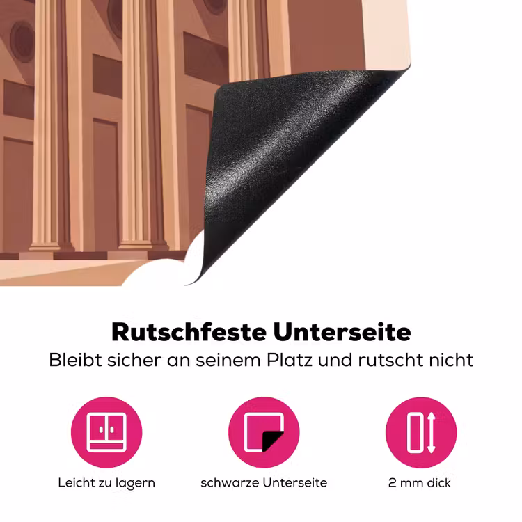 Architectuur - Brandenburg - Berlijn - Zonsondergang - Historisch Inductie beschermer vinyl 3mm middel -zzzzzzz-lf-onderkant