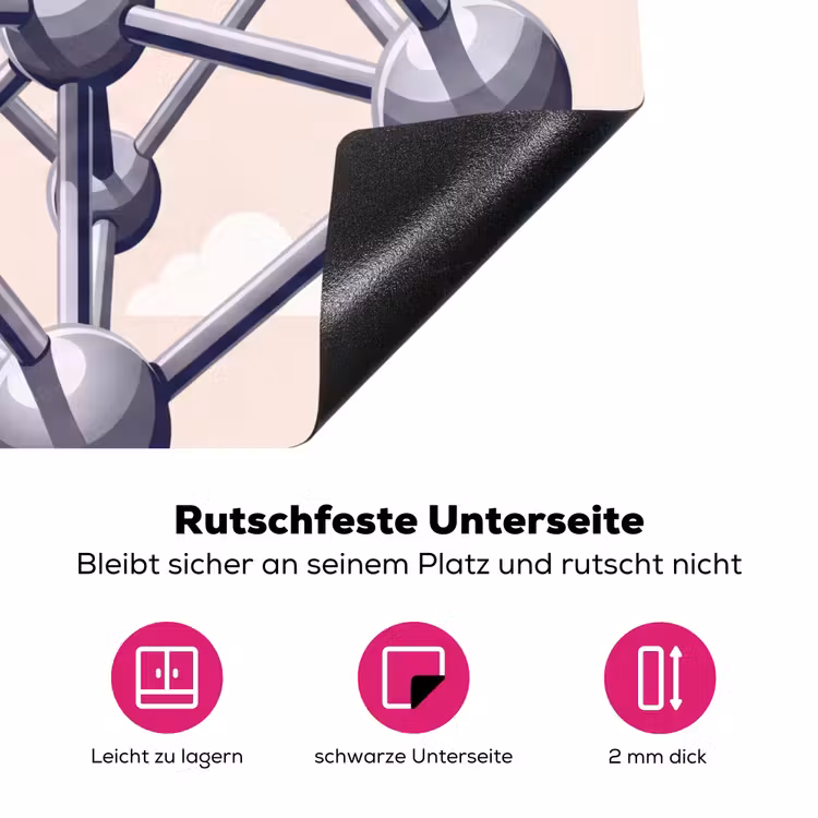 Architectuur - Geometrie - Stad - Modern - Grijs Inductie beschermer vinyl 3mm middel -zzzzzzz-lf-onderkant