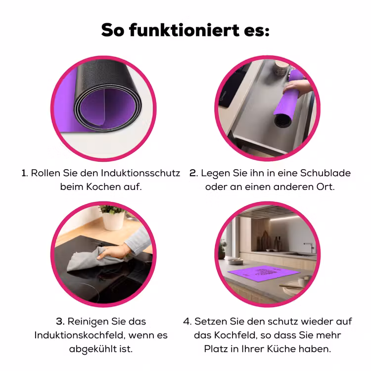 Architectuur - Colosseum - Rome - Minimalistisch - Paars Inductie beschermer vinyl 3mm middel -zzzzzzz-lf-werking