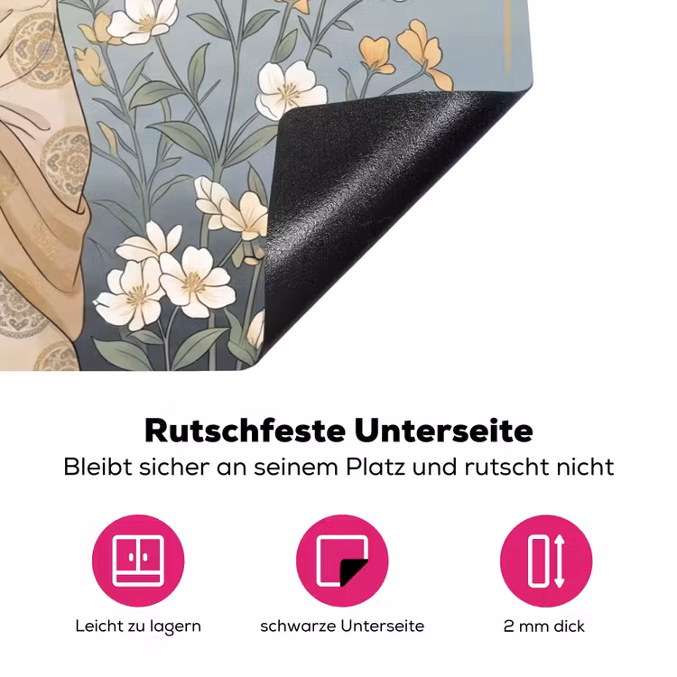 Aziatisch - Vrouw - Kimono Inductie beschermer vinyl 3mm klein -zzzzzzz-lf-onderkant