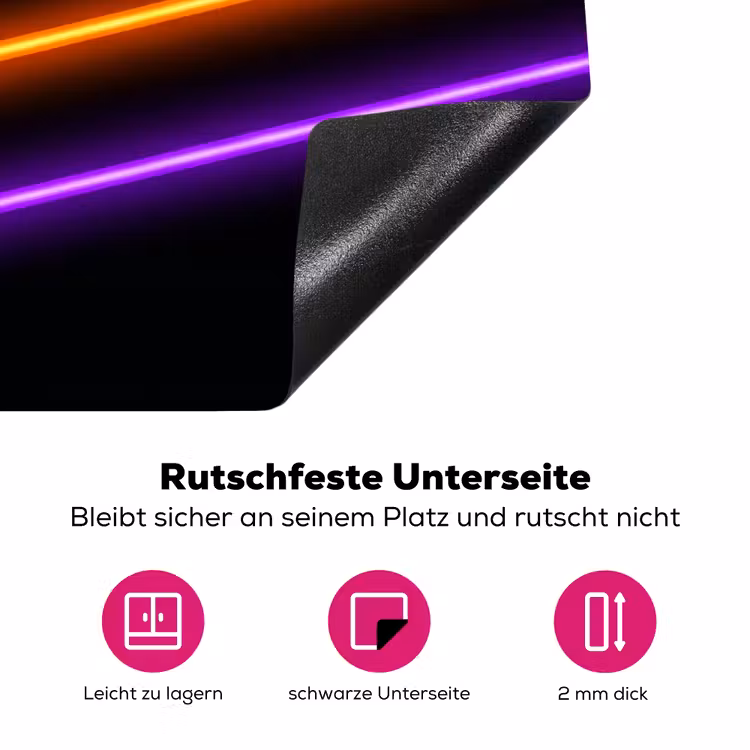 Esthetiek - Retro - Neon Inductie beschermer vinyl 3mm klein -zzzzzzz-lf-onderkant
