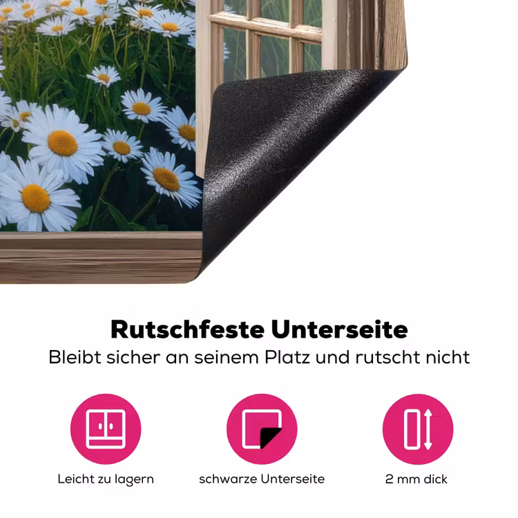 Doorkijk - Landschap - Raam - Water - Zonsondergang Inductie beschermer vinyl 3mm klein -zzzzzzz-lf-onderkant