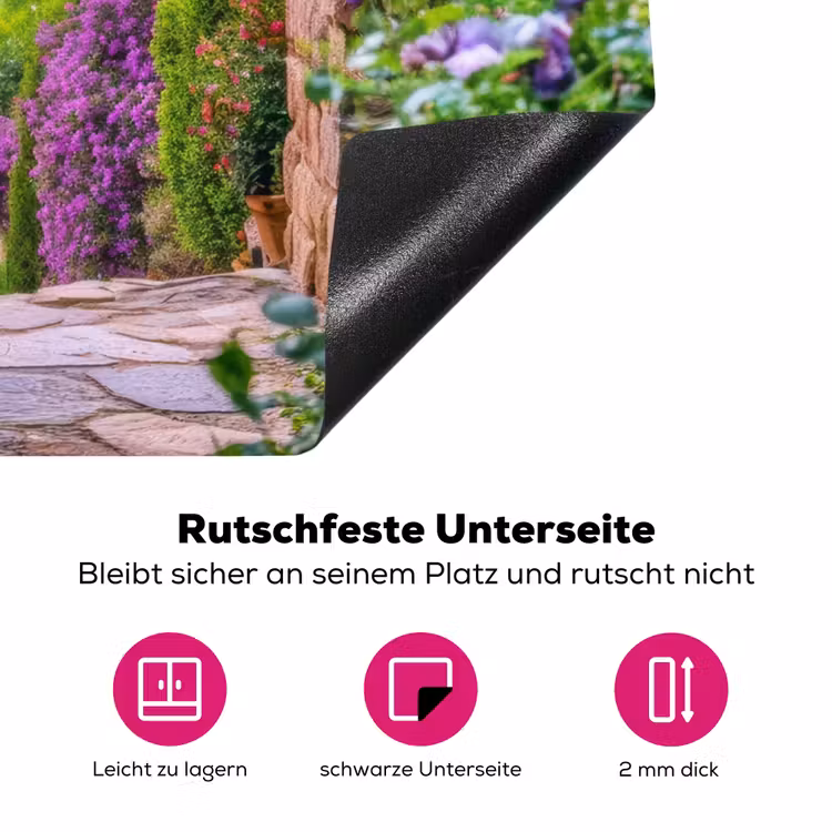 Doorkijk - Toscane - Landschap - Poort Inductie beschermer vinyl 3mm middel -zzzzzzz-lf-onderkant