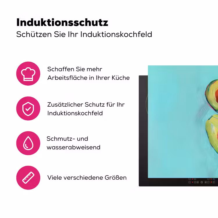 Avocado - Groen - Pit - Schaduw Inductie beschermer vinyl 3mm klein -zzzzzzz-lf-ups