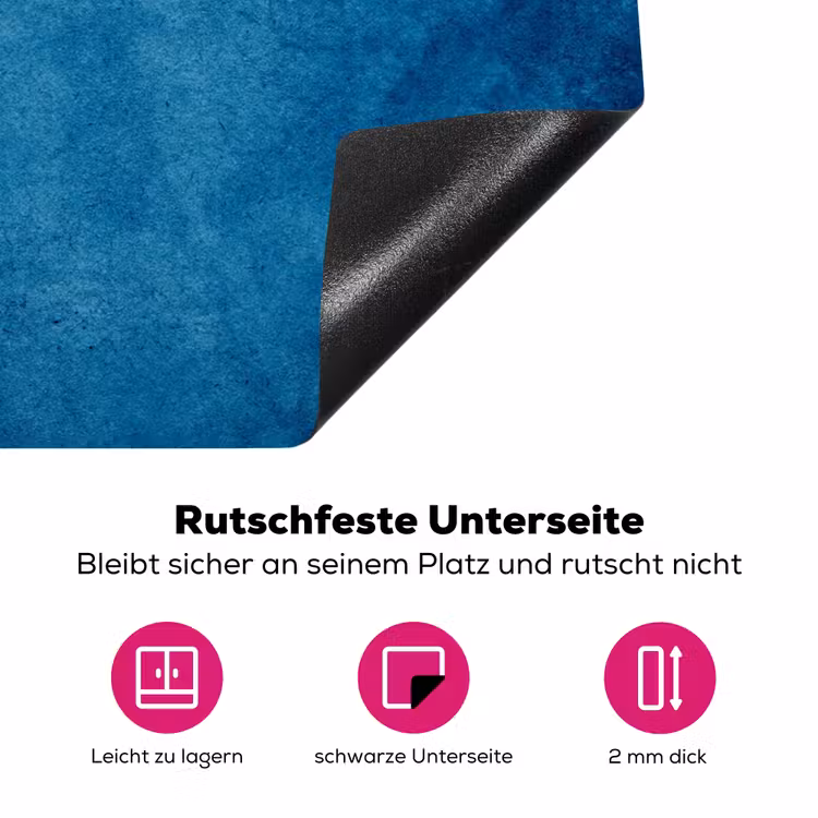 Blauwe Betonmystiek Inductie beschermer vinyl 3mm klein -zzzzzzz-lf-onderkant