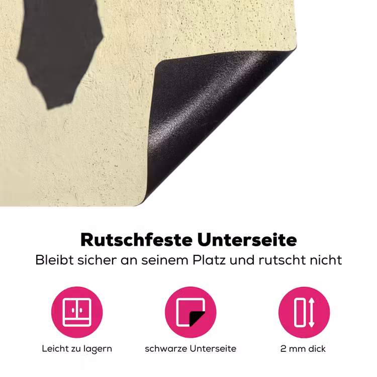 Badpak - Schaduw - Muur - Zomer - Minimalistisch Inductie beschermer vinyl 3mm middel -zzzzzzz-lf-onderkant