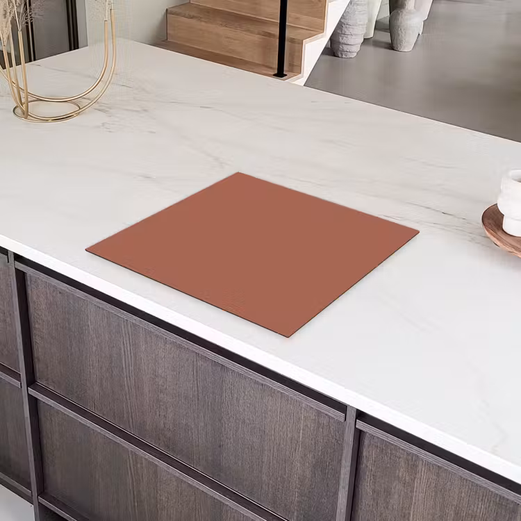 Baked - Earth - Oranje Inductie beschermer vinyl 3mm middel 274 -sfeer8