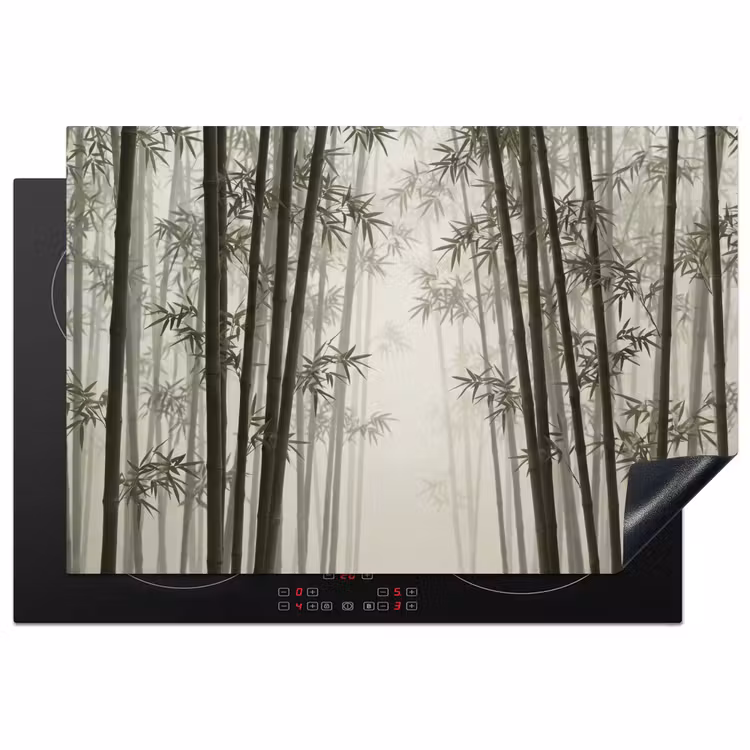 Bamboe - Bos - Mist - Natuur Inductie beschermer vinyl 3mm klein -3d
