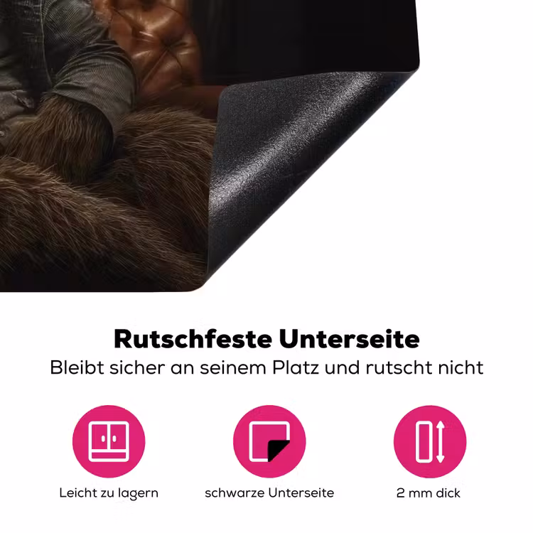 Beer - Bruin - Pak - Hoed Inductie beschermer vinyl 3mm klein -zzzzzzz-lf-onderkant