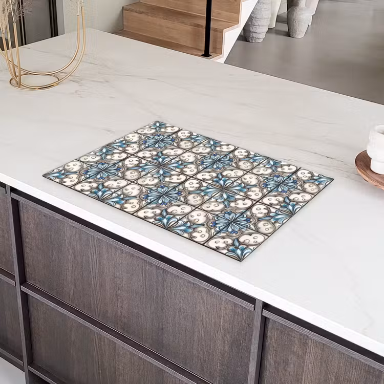 Barok - Tegel - Kleurrijk Inductie beschermer vinyl 3mm klein 276 -sfeer8