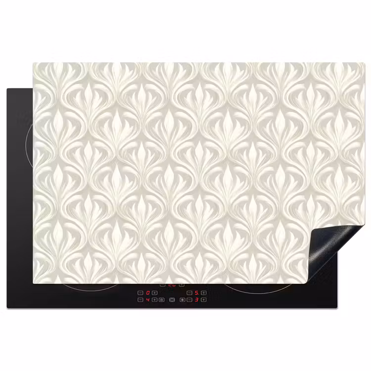 Barok - Patroon - Beige Inductie beschermer vinyl 3mm klein 276 -3d
