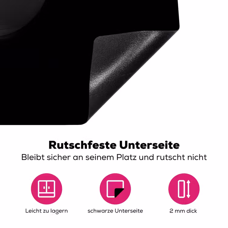 Honkbal - Wit - Vliegt Inductie beschermer vinyl 3mm klein -zzzzzzz-lf-onderkant